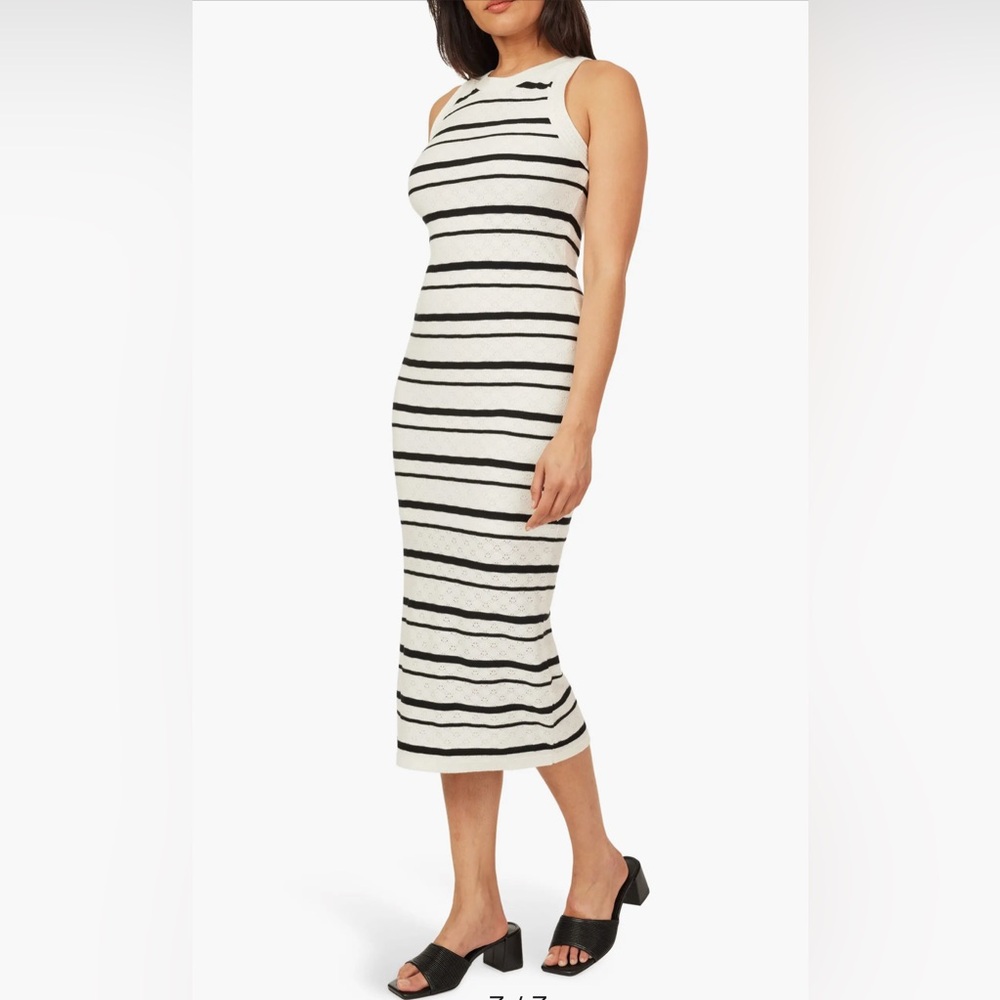 NWT Nordstrom Scotch & Soda Stripe Sleeveless Pointelle Sweater Dress